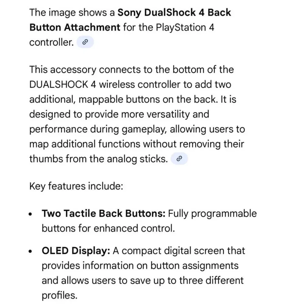Sony Dualshock 4 Back Button Attachment Model: CUHYA-0100 -Black (HE3029318)